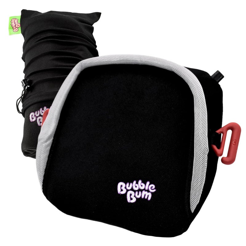 BubbleBum Inflatable Booster Car Seat - Foldable, Lightweight, Backless Travel Booster Seat for Kids, Portable Carseat for Toddler, Fits 3 Across, Compact for Uber - Ages 4-11 Year Old, - Black - Image 1
