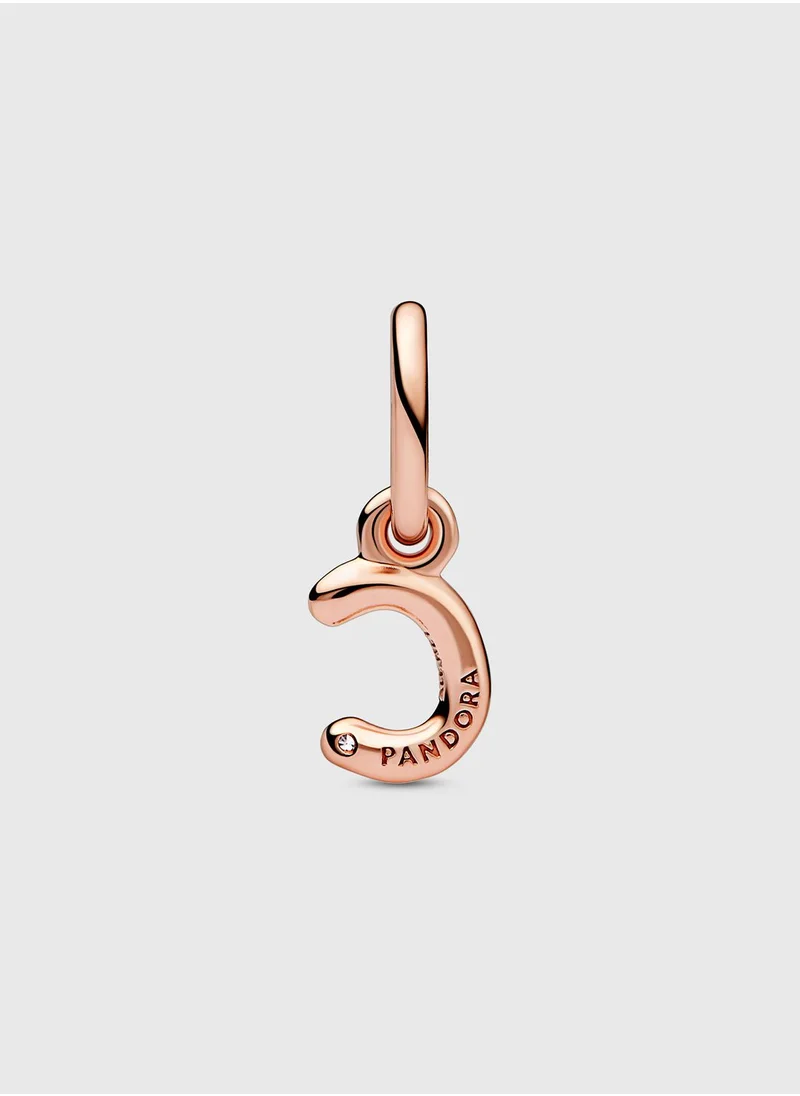PANDORA Letter C Script Alphabet Dangle Charm