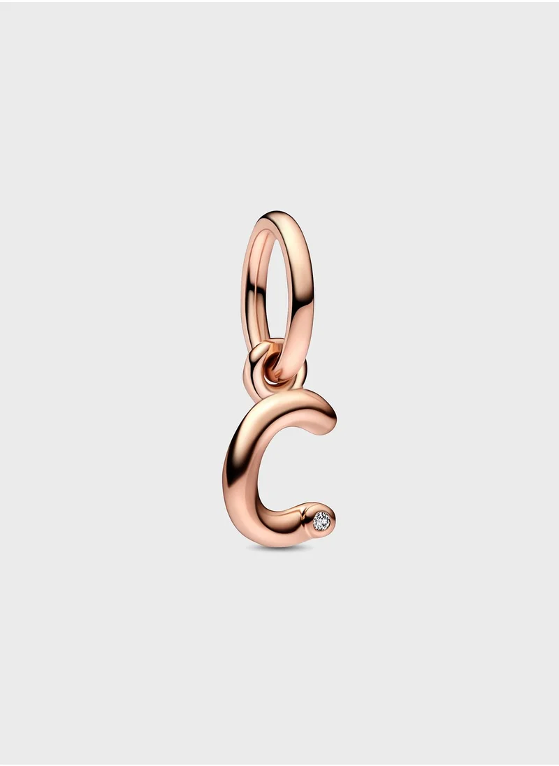 PANDORA Letter C Script Alphabet Dangle Charm