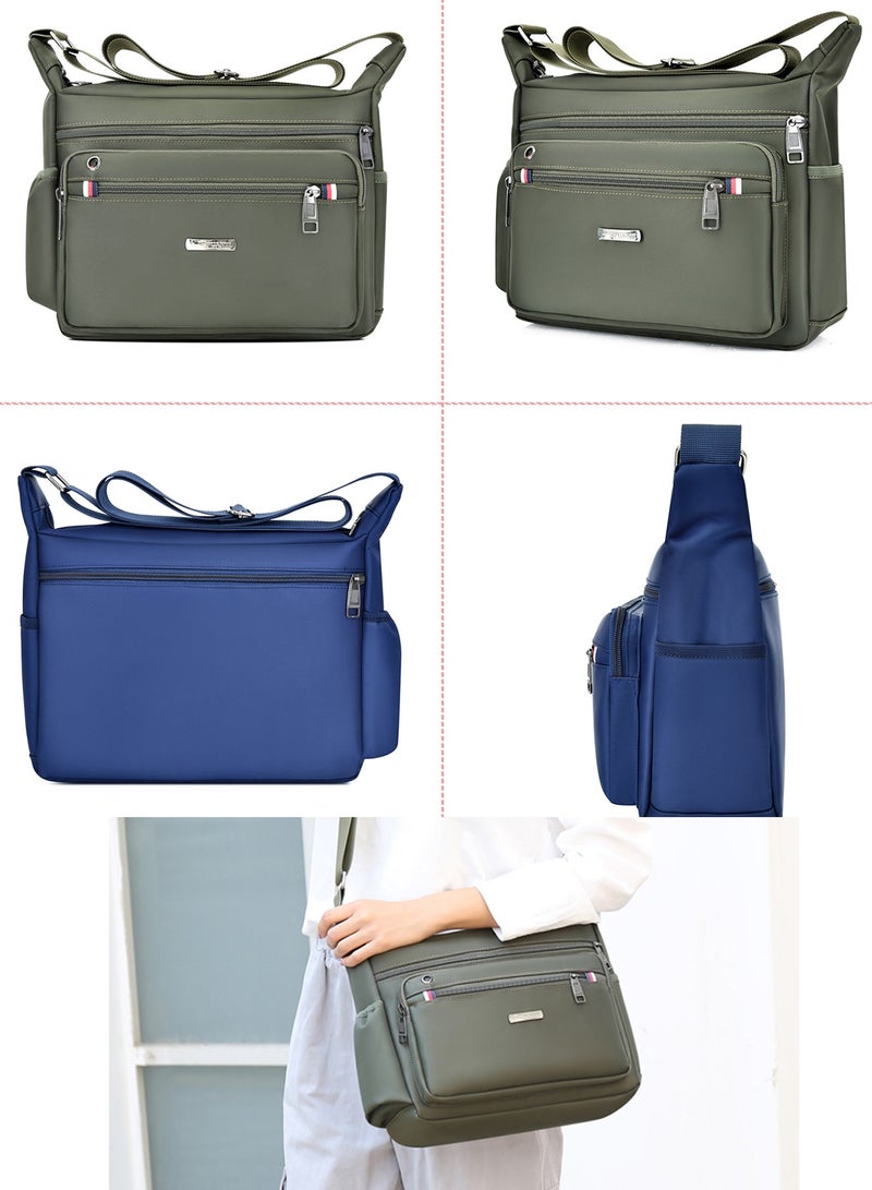 Qiccijoo Qiccijoo Messenger Bag for Men,Shoulder Bag for All-Purpose Use Travel Bag Sling Bag Crossbody Bags for Work Business(Green)  - Image 3