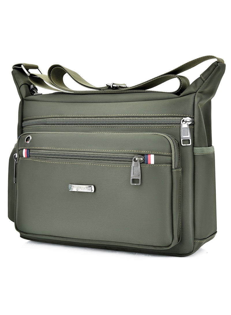 Qiccijoo Qiccijoo Messenger Bag for Men,Shoulder Bag for All-Purpose Use Travel Bag Sling Bag Crossbody Bags for Work Business(Green)  - Image 1
