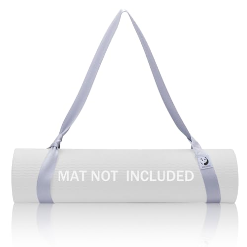 Slim Panda Yoga Mat Straps for Carrying, Adjustable Yoga Mat Carrier Sling Fits All Mats(Mat Not Included)(Light Grey) - Image 1