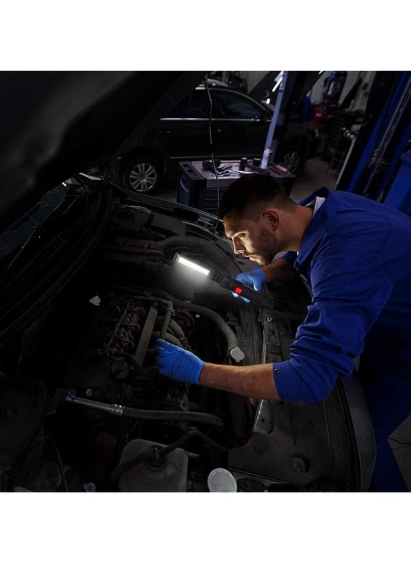 Loquat Rechargeable Work Lights, 2PCS LED Work Light, with Magnetic Base and 360¡ã Rotation Stand, 5 Modes COB Bright Flashlights Inspection Light for Car Repair, Home, Garage, Emergency, BBQ, Camping - Image 4