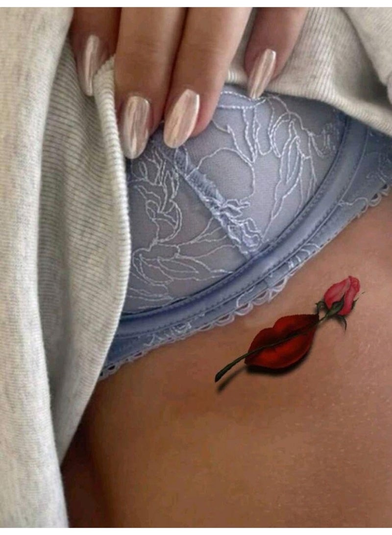 2 Sheets 3D Big Size Body Art Temporary Tattoo Stickers for Women - Image 3