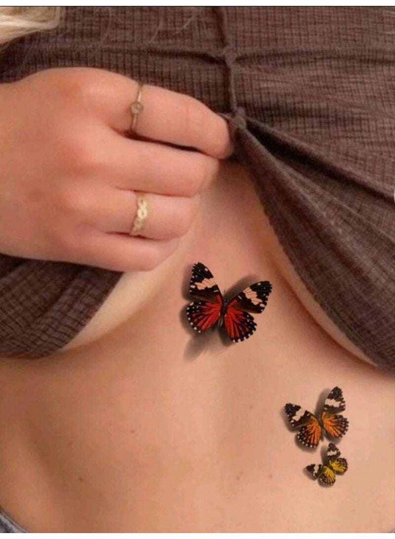 2 Sheets 3D Big Size Body Art Temporary Tattoo Stickers for Women - Image 4