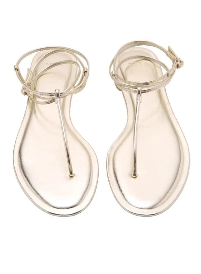 Mango  Metallic straps sandals for Women | Best Price UAE