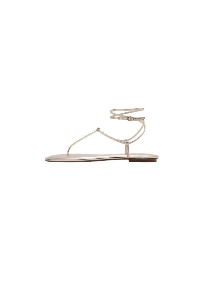 MANGO Metallic straps sandals