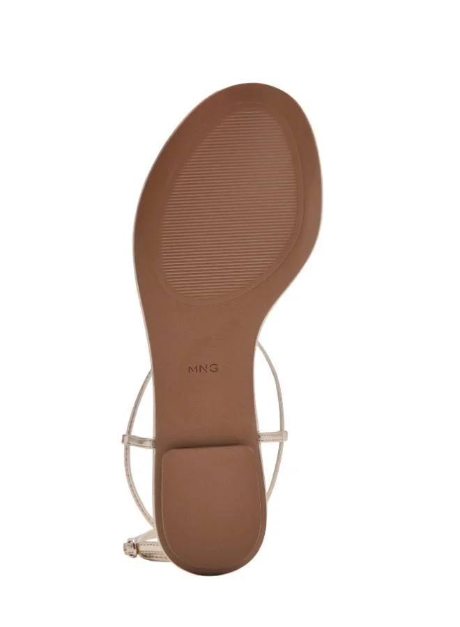 Mango  Metallic straps sandals for Women | Best Price UAE