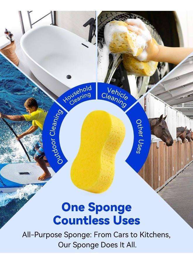 MOMENT 3Pcs Car Wash Cleaning Tools Kit Car Wash Detailing Kit, Microfiber Car Drying Towel/Car Pop Up Sponge/Chamois Drying Cloth - Image 5