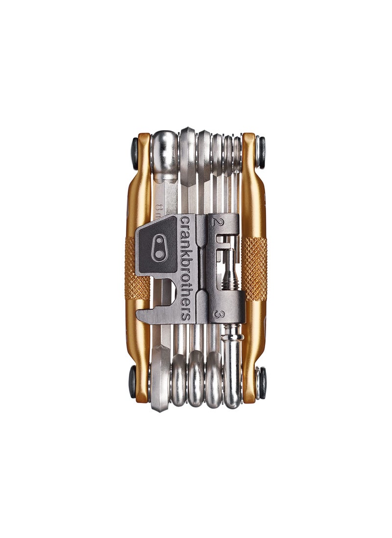 CRANKBROTHERs Crankbrothers Multi Tool M 17 Bike Tool - MTB Multi-Tool Gold - 17 bicycle tools (17 in 1 tool), ergonomic and lightweight  - Image 1