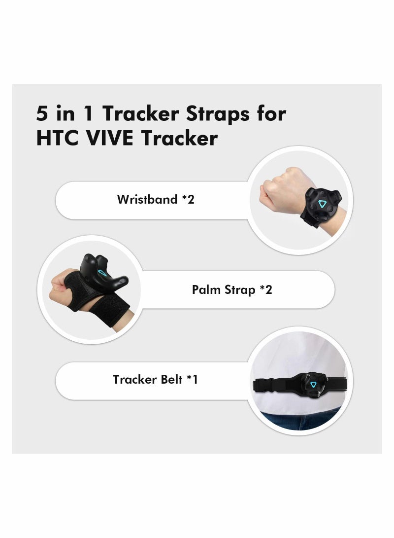 Y&D Tracker Straps Accessories, Adjustable Full Body Tracking VR Hand/Foot for HTC Vive (1 Belt + 2 Palm Straps+2 Foot Straps)  - Image 2