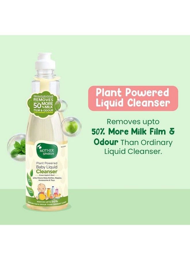 Mother Sparsh - Plant Powered Baby Laundry Liquid Detergent 1Ltr. & Natural Baby Liquid Cleanser With Green Apple & Basil 500 Ml - Image 1