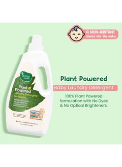 Mother Sparsh Plant Powered Baby Laundry Liquid Detergent 1Ltr. & Natural Baby Liquid Cleanser With Green Apple & Basil 500 Ml  - Image 3