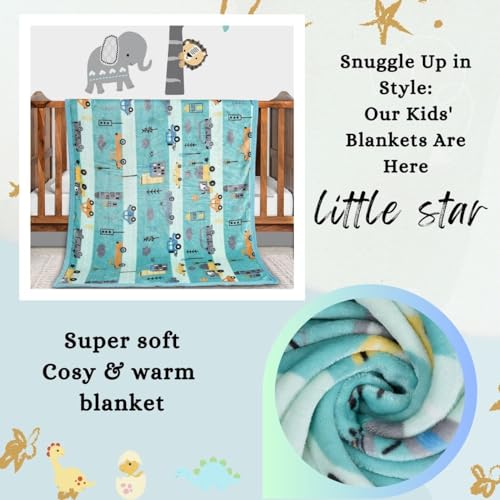 Florida All Season AC Baby Blanket Swaddler Wrapper Flannel Soft and Comfortable for 0-6 Years Babies with Adorable Prints and Designs - Image 3
