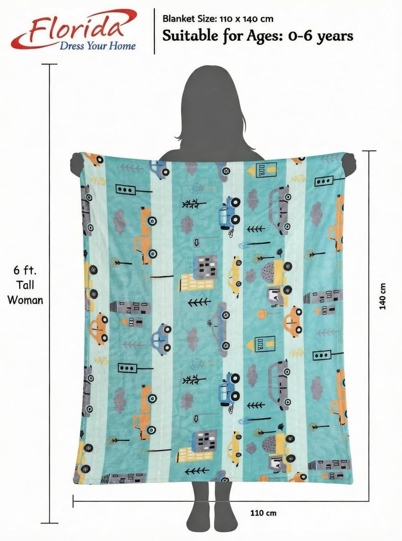 Florida All Season AC Baby Blanket Swaddler Wrapper Flannel Soft and Comfortable for 0-6 Years Babies with Adorable Prints and Designs - Image 4