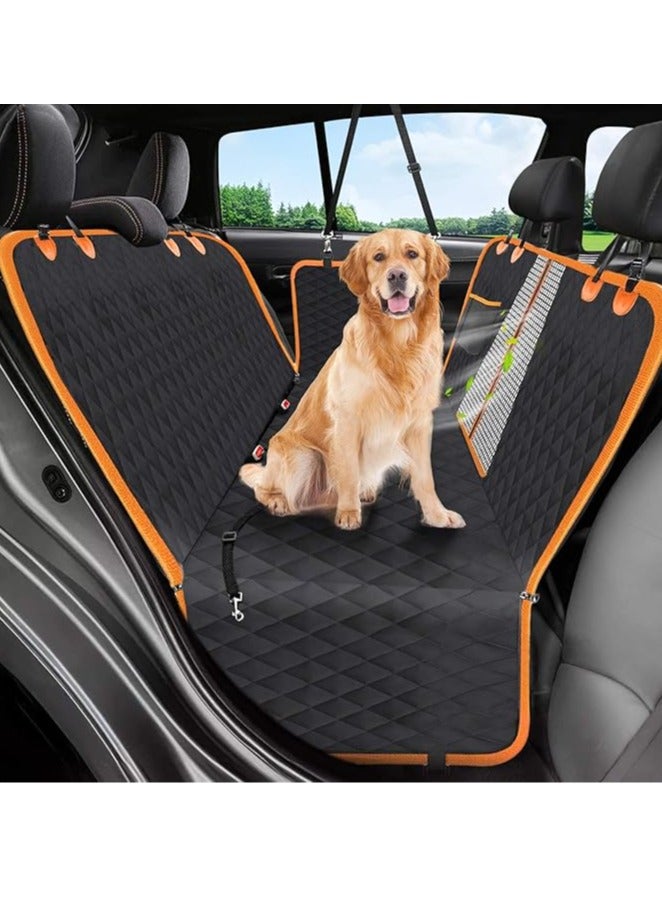 Arabest Dog Car Seat Cover, 600D Heavy Durable Dog Seat Cover for Back Seat, 100% Waterproof Scratch Proof Nonslip Dog Hammock for Car with Side Flap, Pet Seat Covers with SeatBelt for Cars Sedan SUV Trucks - Image 2