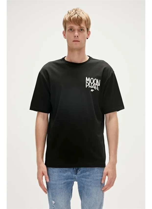 باد بير MOON PHASE T-SHIRT BLACK Men's T-Shirt 23.01.07.030-C01