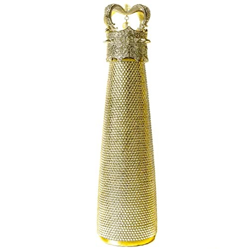 Buyso Gold Bling Water Bottle Rhinestone Gold Rhinestone Diamond Water Bottle Reusable Insulated Stainless Steel Bling Premium Aesthetic Gift - Image 5