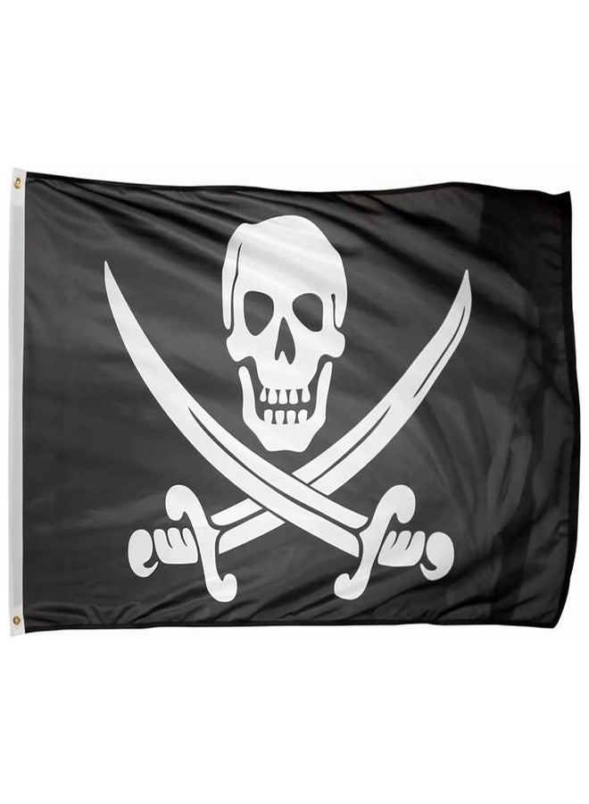 Time Roaming 3x5 Ft Pirate Jack Rackham Polyester Flag with Brass Grommets - Image 1