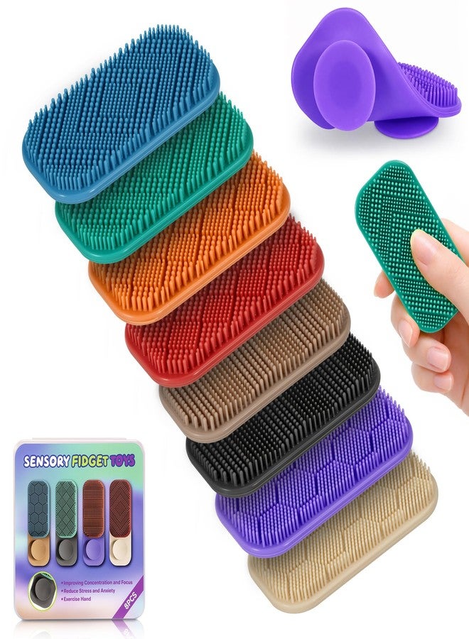 idooss Silicone Fidget Strips for Kids & Adults with ADHD, Autism & Anxiety, Texture Relief Fidget Toys with Suction Cups for Kids Over 3 Years - Image 1