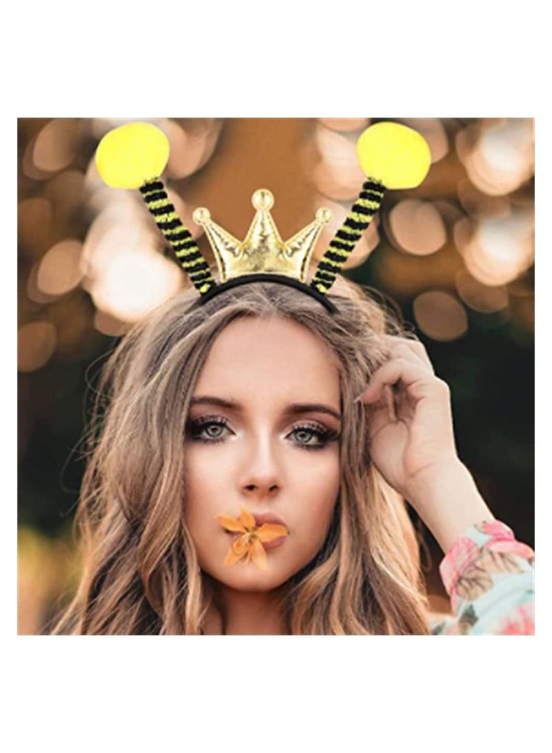 SYOSI Bee Antennae Crown Headband Bopper Antenna Headband Insect Hair Address Ladybug Hair Band Kids Adult Costume Accessories Birthday Party Favors - Image 3