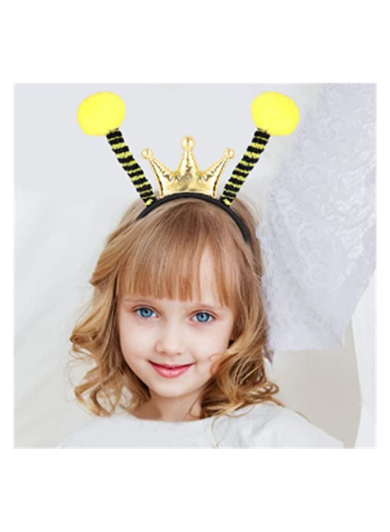 SYOSI Bee Antennae Crown Headband Bopper Antenna Headband Insect Hair Address Ladybug Hair Band Kids Adult Costume Accessories Birthday Party Favors - Image 2
