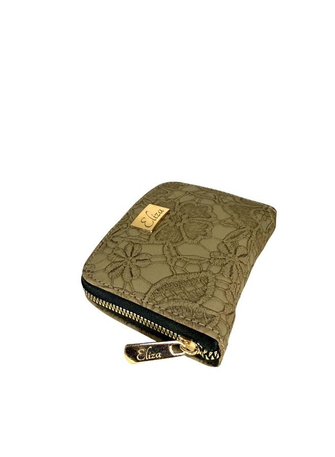 Eliza Light Taupe -Toned Floral Pattern Wallets & Clutches Collection, Light Taupe - Image 3