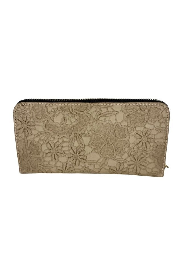 Eliza Light Taupe -Toned Floral Pattern Wallets & Clutches Collection, Light Taupe - Image 5