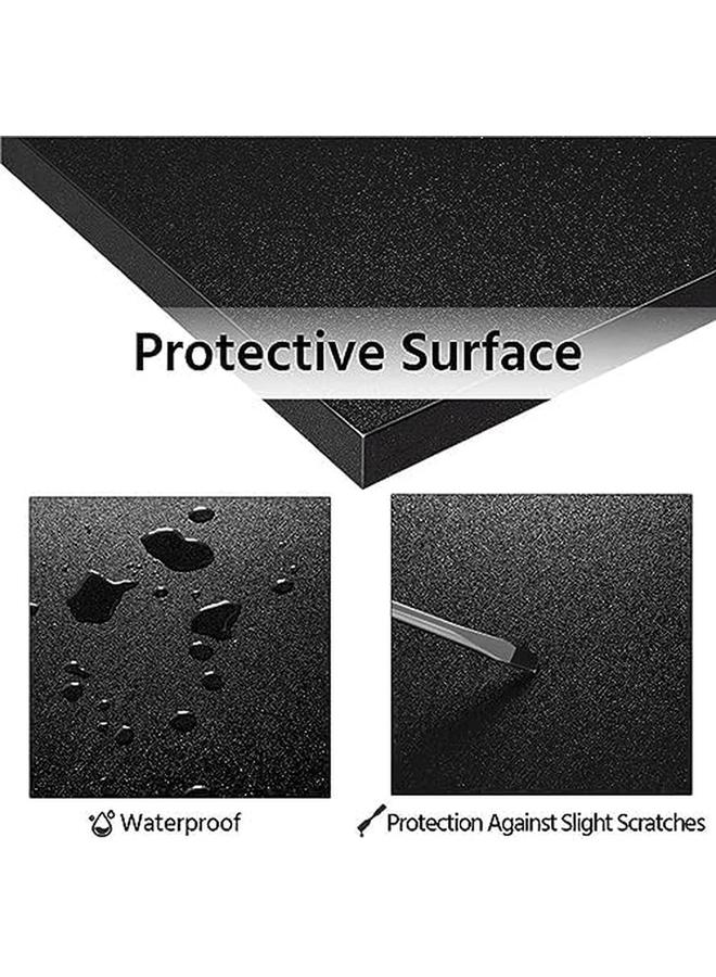 SKY-TOUCH L Shaped Gaming Desk Home Office Desk With Round Corner And Shelf Computer Desk With Large Monitor Stand Desk Sturdy Writing Workstation Gaming Desk With Shelf Black 50.8*50.8*28，Inch - Image 4