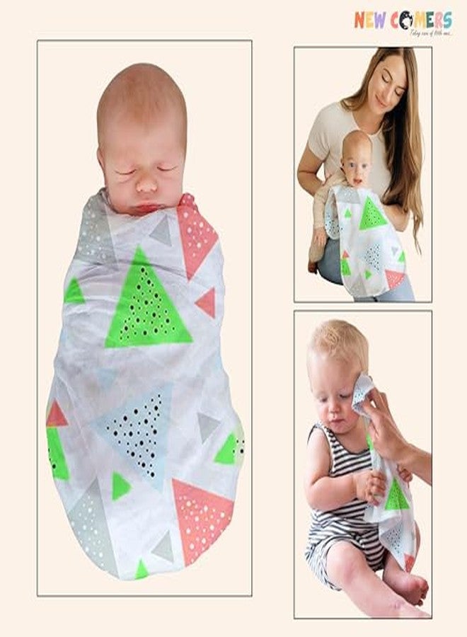 NEW COMERS Baby Muslin Cloth Set | 6 Pcs Double Layered Pure Cotton Swaddle Wrap | Soft & Absorbent Baby Burp Cloth & Reusable Washcloth Towels, White (SBW_13) - Image 3
