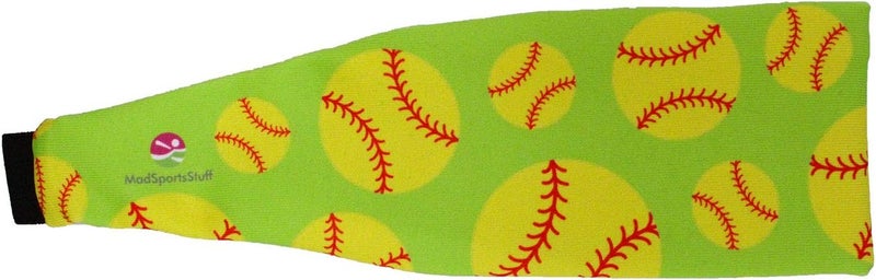 MadSportsStuff Crazy Softball Headband with Softball Logos - Image 2