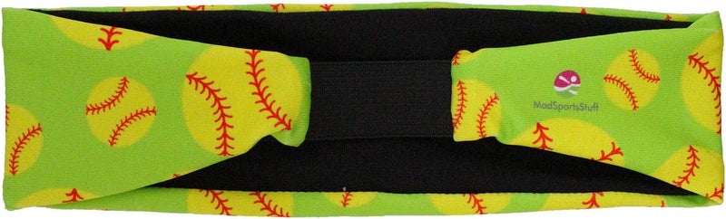 MadSportsStuff Crazy Softball Headband with Softball Logos - Image 3