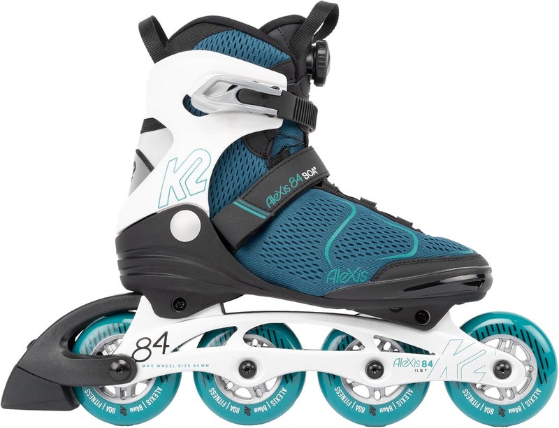 K2 Alexis 84 Boa Teal White Inline Skates for Women - Size 9 - Image 2