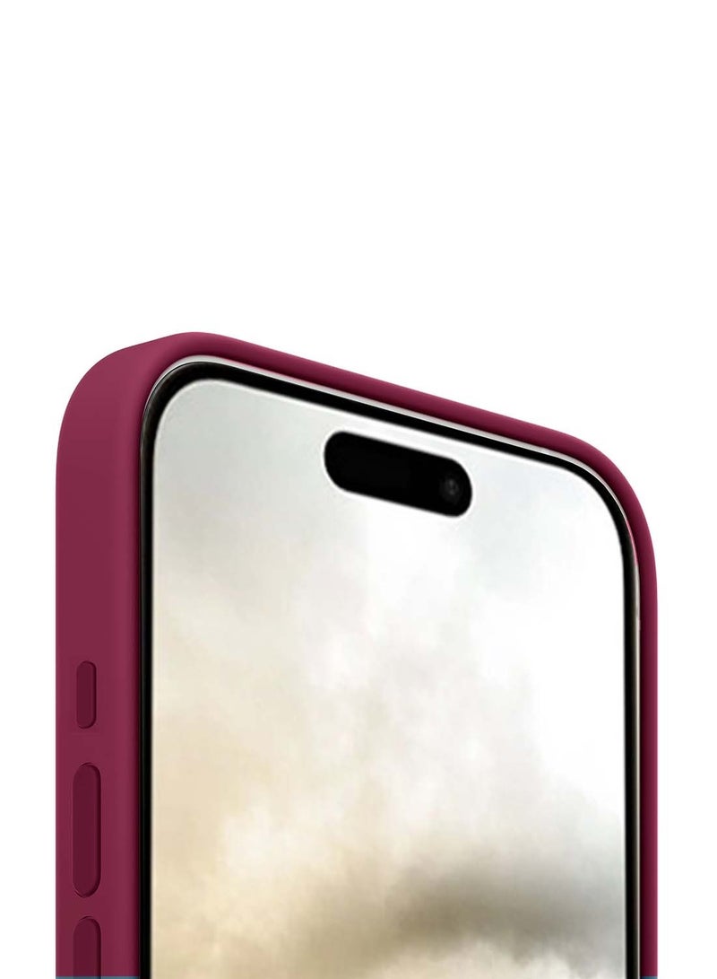 Wtech Apple iPhone 16 Plus 2024 Premium Soft Liquid Silicone Case Cover - Plum - Image 4