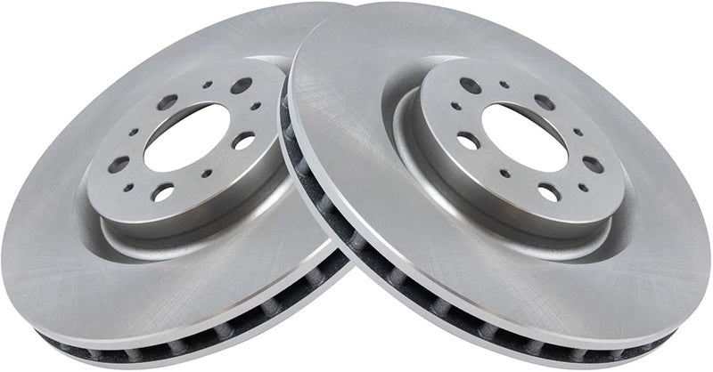 TRQ Front Brake Rotors Set Vented Compatible with 2004-2007 Volvo S60 V70 - Image 3