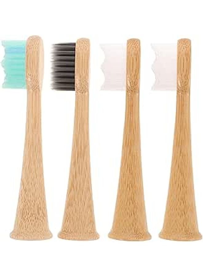 4 Pack Biodegradable Soft Bristle Electric Toothbrush Replacement Heads - Image 1