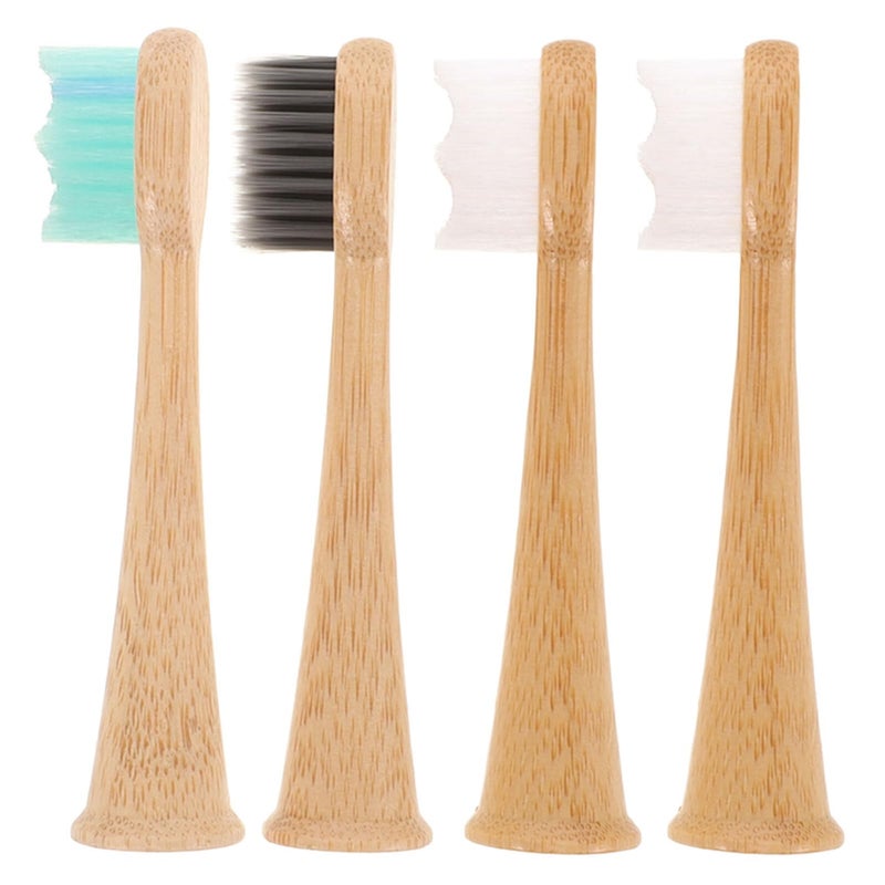 4 Pack Biodegradable Soft Bristle Electric Toothbrush Replacement Heads - Image 2