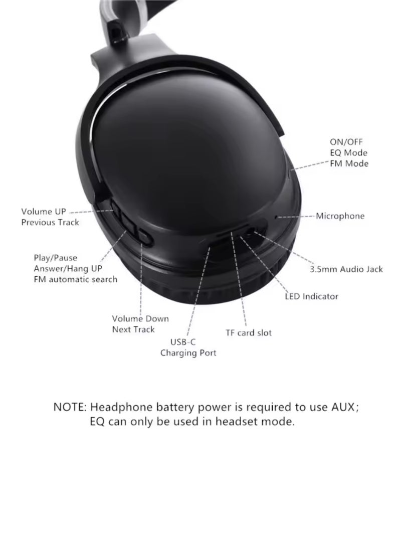 SODO MH-13 Wireless Headphones: 2-in-1 Bluetooth 5.1 HD Stereo Headphones with Microphone and TF/FM Support for Enhanced Audio Experience - Image 4