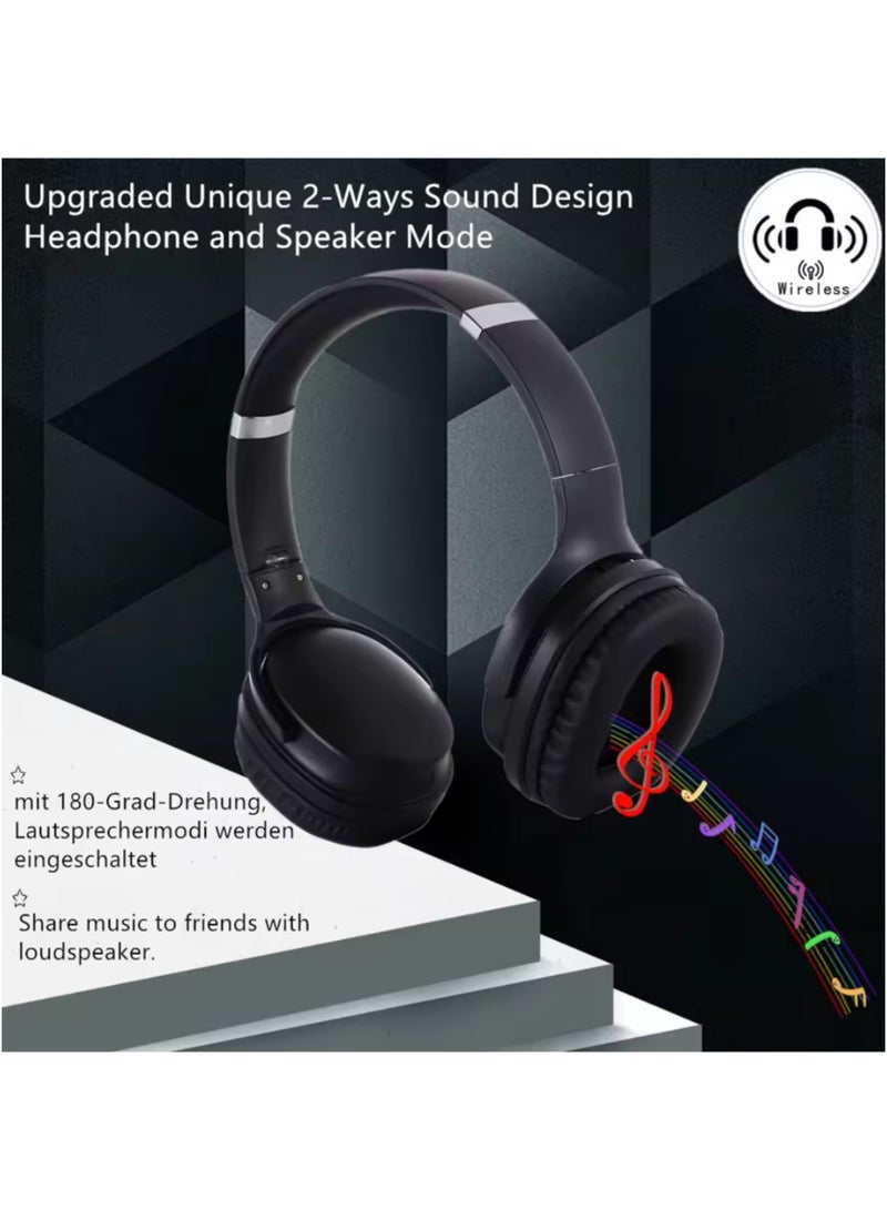 SODO MH-13 Wireless Headphones: 2-in-1 Bluetooth 5.1 HD Stereo Headphones with Microphone and TF/FM Support for Enhanced Audio Experience - Image 3