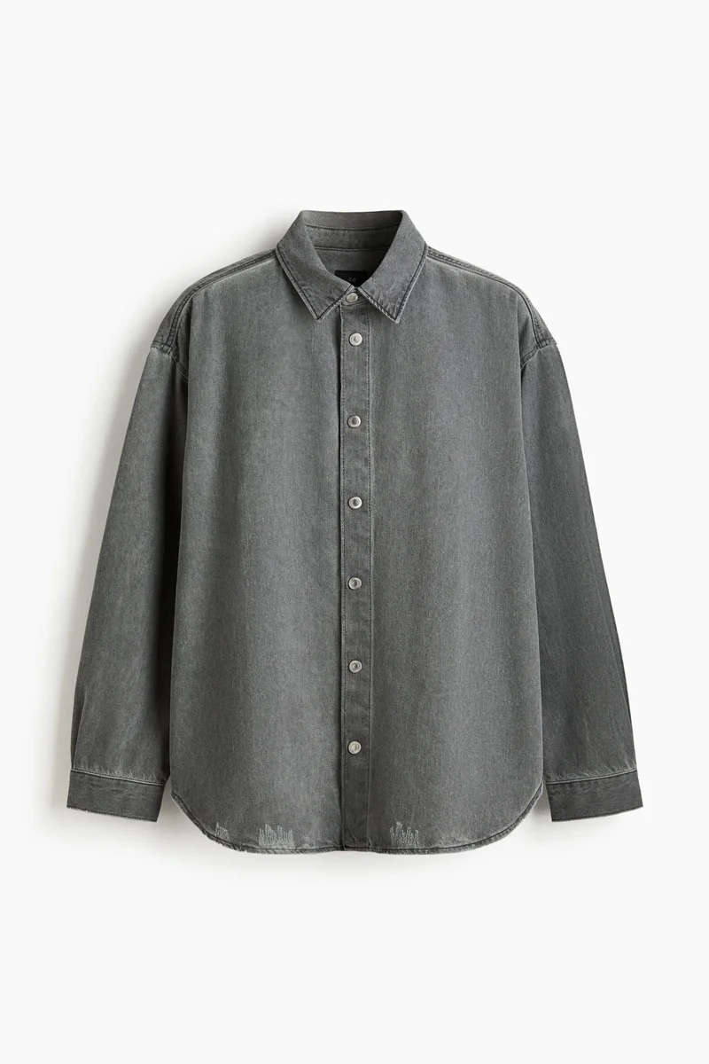 H&M  Oversized Fit Denim shirt for Men | Best Price UAE