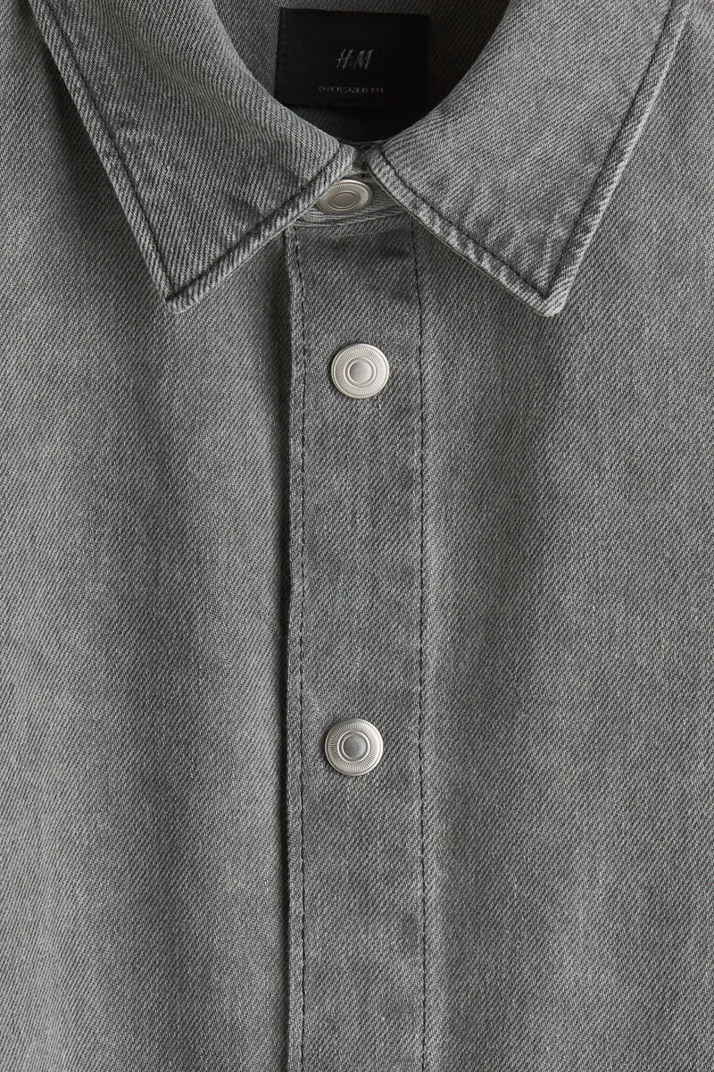 H&M  Oversized Fit Denim shirt for Men | Best Price UAE