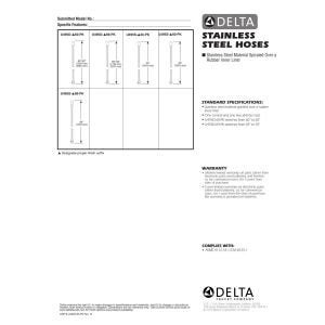 Delta Faucet U495D60PK Stretchable Metal Hose Chrome175 x 615 x 1175 inches - Image 3