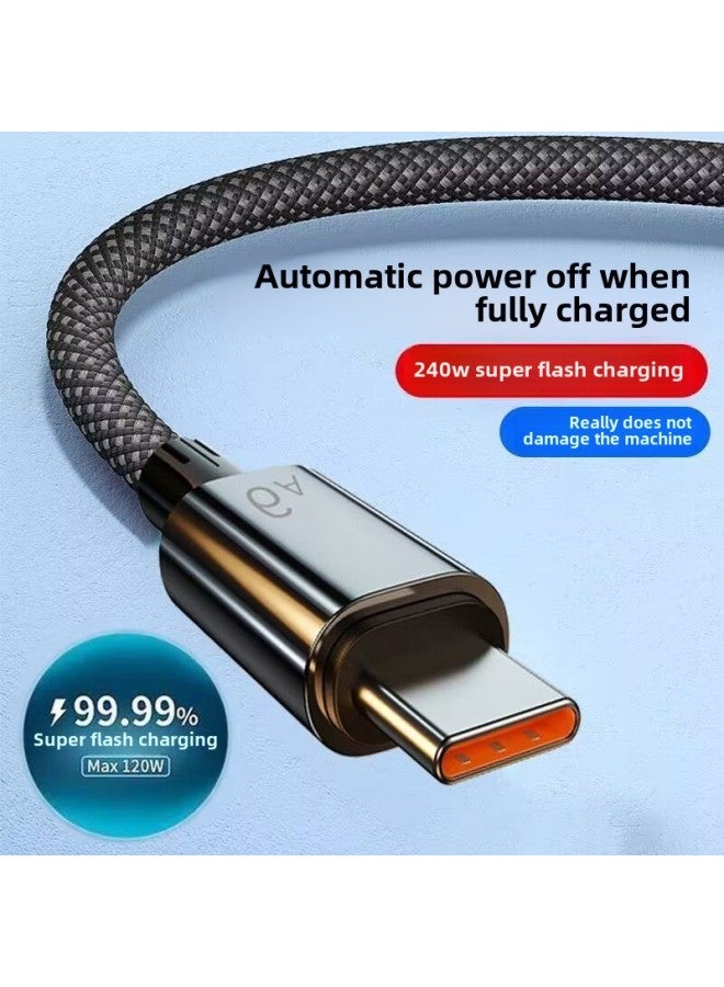 6A Super Fast Charge 240W Flash Charge Data Cable For Huawei Vivo Xiaomi Glory Mobile Phone Type Fast Charge Wire-Color:2 Pack - 99% Of Extremely Fast 【original Upgrade Chip】 - 2m 【6a Super Fast Cha - Image 1