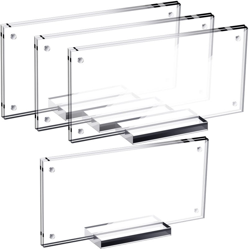 Chunful 3 Pcs Dollar Bill Holder Acrylic Display Dollar Case Currency Ticket Protector Paper Money Frame for Bill Collectors Collection 73 x 35 Inch - Image 2