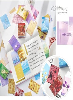 Gerenic 6 Sets 300 Pcs Washi Stickers Set Aesthetic Sticker Book for Journaling, DIY Decorative Paper Sticker Decals for Journal Art Scrapbooking Diary Card  - Image 2