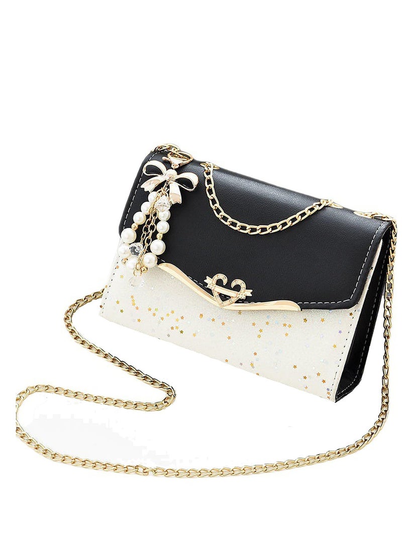 Excefore Small Crossbody Handbags, Fashion Over the Shoulder Bag, PU Leather Cross Body Phone Handbags, Suitable for Ladies & Girls (Black) - Image 1