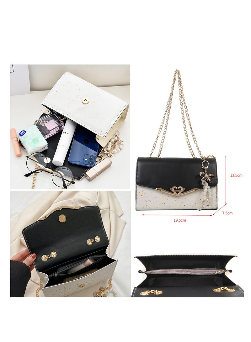 Excefore Small Crossbody Handbags, Fashion Over the Shoulder Bag, PU Leather Cross Body Phone Handbags, Suitable for Ladies & Girls (Black) - Image 4