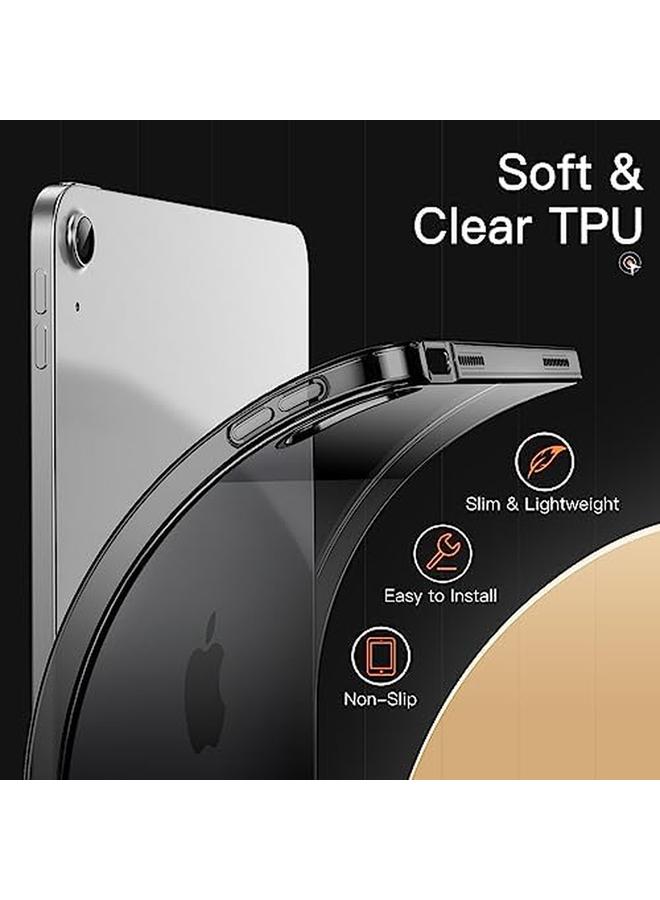 جي تيك حافظة لجهاز ايباد 10 (10.9 انش 2022 الجيل العاشر) غطاء شفاف ناعم من مادة TPU مقاوم للصدمات (اسود) - Image 3
