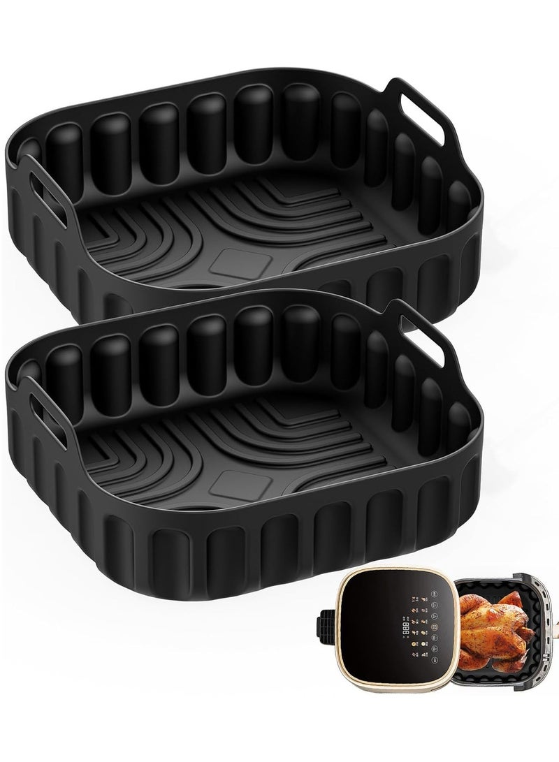 7in Air Fryer Silicone Liners, Reusable Square Liner, Food Grade Airfryer Liner, Replacement for Flammable Disposable Parchment Paper - Image 1