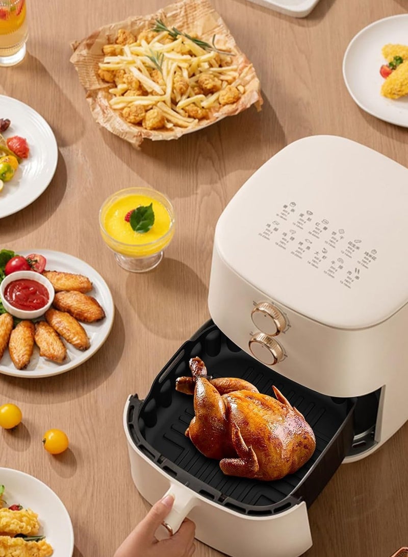 7in Air Fryer Silicone Liners, Reusable Square Liner, Food Grade Airfryer Liner, Replacement for Flammable Disposable Parchment Paper - Image 2